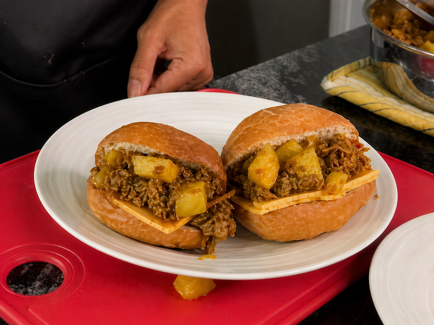 Vetkoek with South African Curry Mince