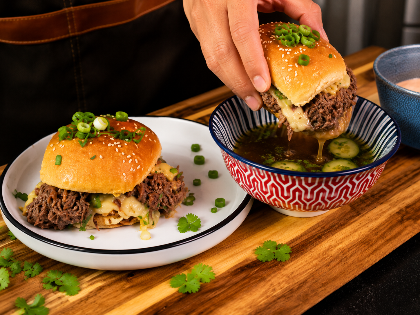 Korean BBQ Sliders with Korean-Style Au Jus