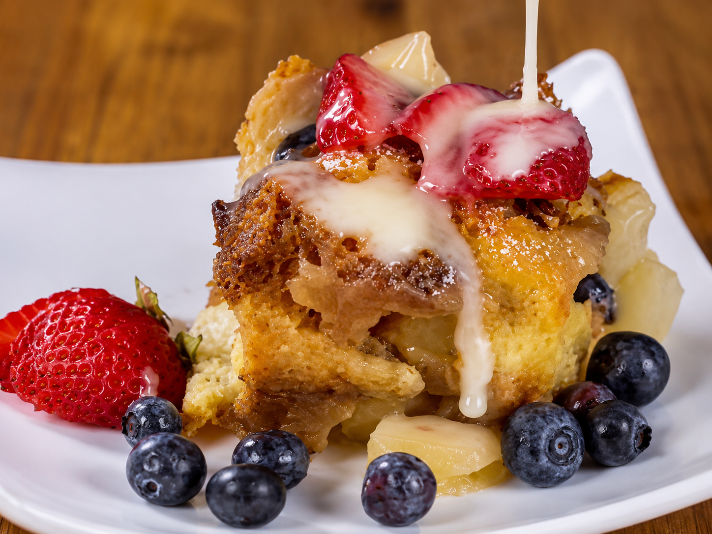 Pear Bottom Bread Pudding