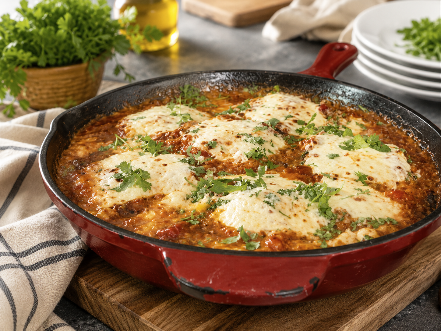 Mediterranean Eggplant & Lamb Bake